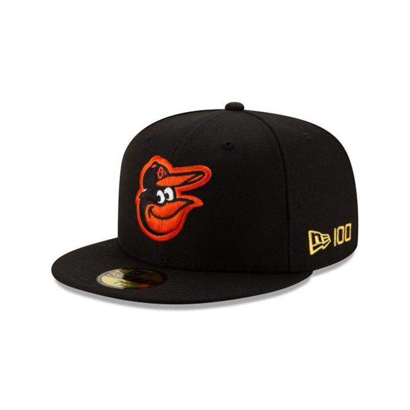 MLB Baltimore Orioles Team Color 59Fifty Fitted (GAJ1573) - Black New Era Caps